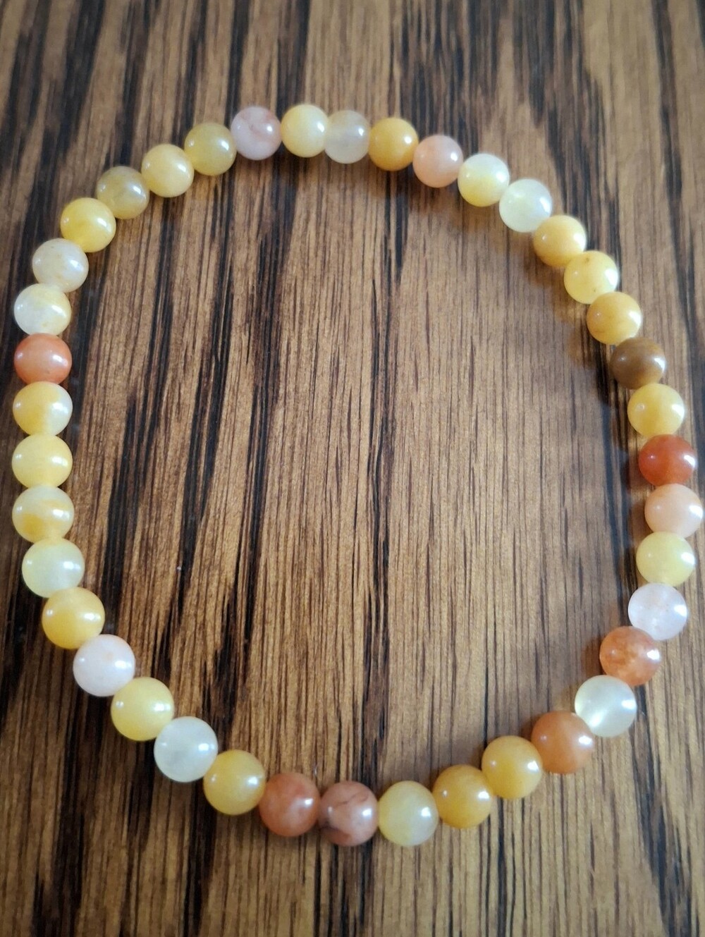Orange Adventurine Natural Gemstone 4mm Beaded Stretch Bracelet